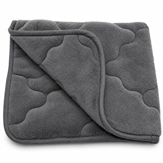 Hundedecke 100 x 120 cm Anthrazit Kuschelweich Waschbar für Auto Sofa Körbchen