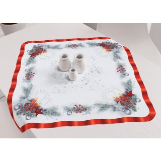 Tisch-Mitteldecke Weihnachten 179 roter Rand